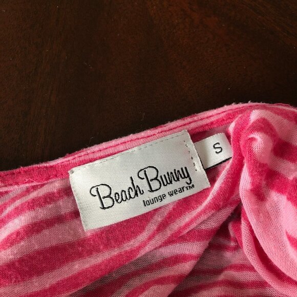 BEACH BUNNY PINK ZEBRA Soft Cotton Cover Up Sz S - Picture 6 of 6